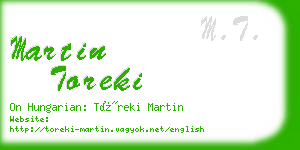 martin toreki business card
